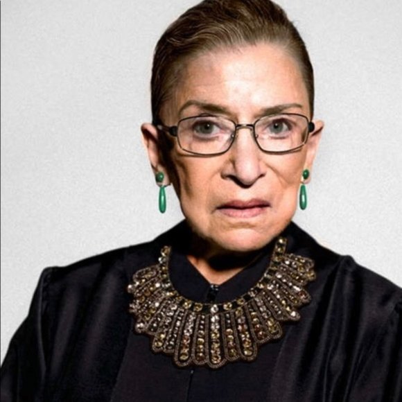 BR Ruth Bader Ginsburg Notorious RBG Dissent Collar Bib Necklace - NWOT - Picture 3 of 9